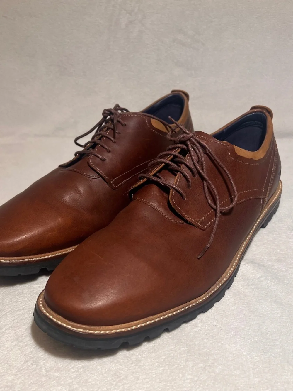 New Cole Haan Grand 360 Men’s Brown Leather Derby Oxford Dress Shoes Size 13 M